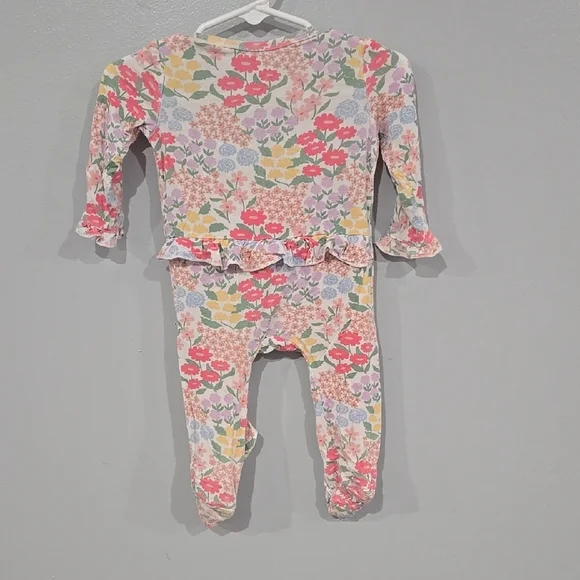 NOT FOR SALE HAS SOLD Little Me Pink and Red Floral Footies - Picture 3 of 5